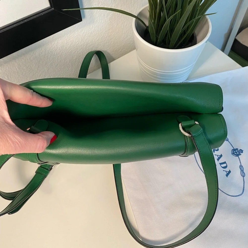 RARE PRADA Runway/AD 2014 Vitello Lux Calf Shoulder/Crossbody Bag COA - Picture 13 of 17